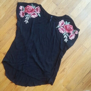 Black Embroidered Shirt